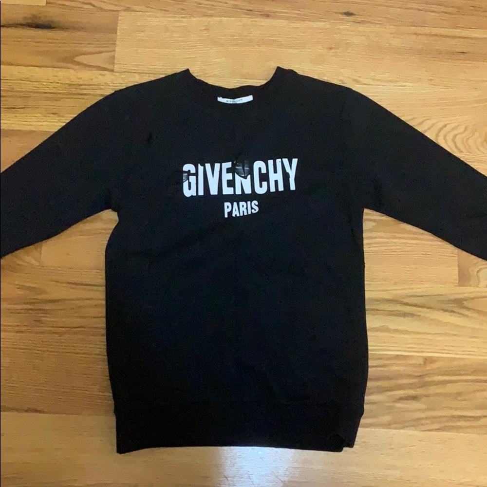 Givenchy Paris destroyed hoodie shirt